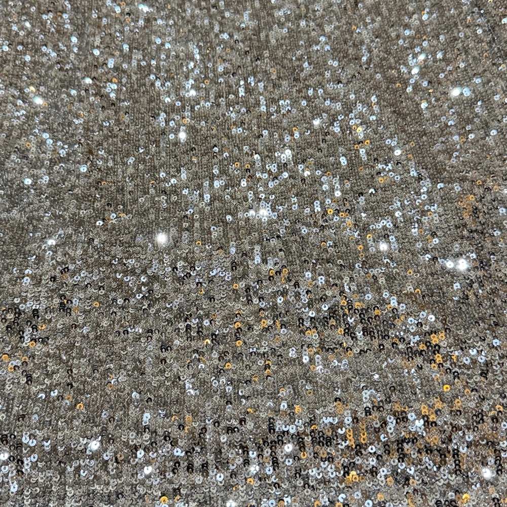 Cable & Gauge Shimmering Silver Sequin Blouse - Picture 3 of 6
